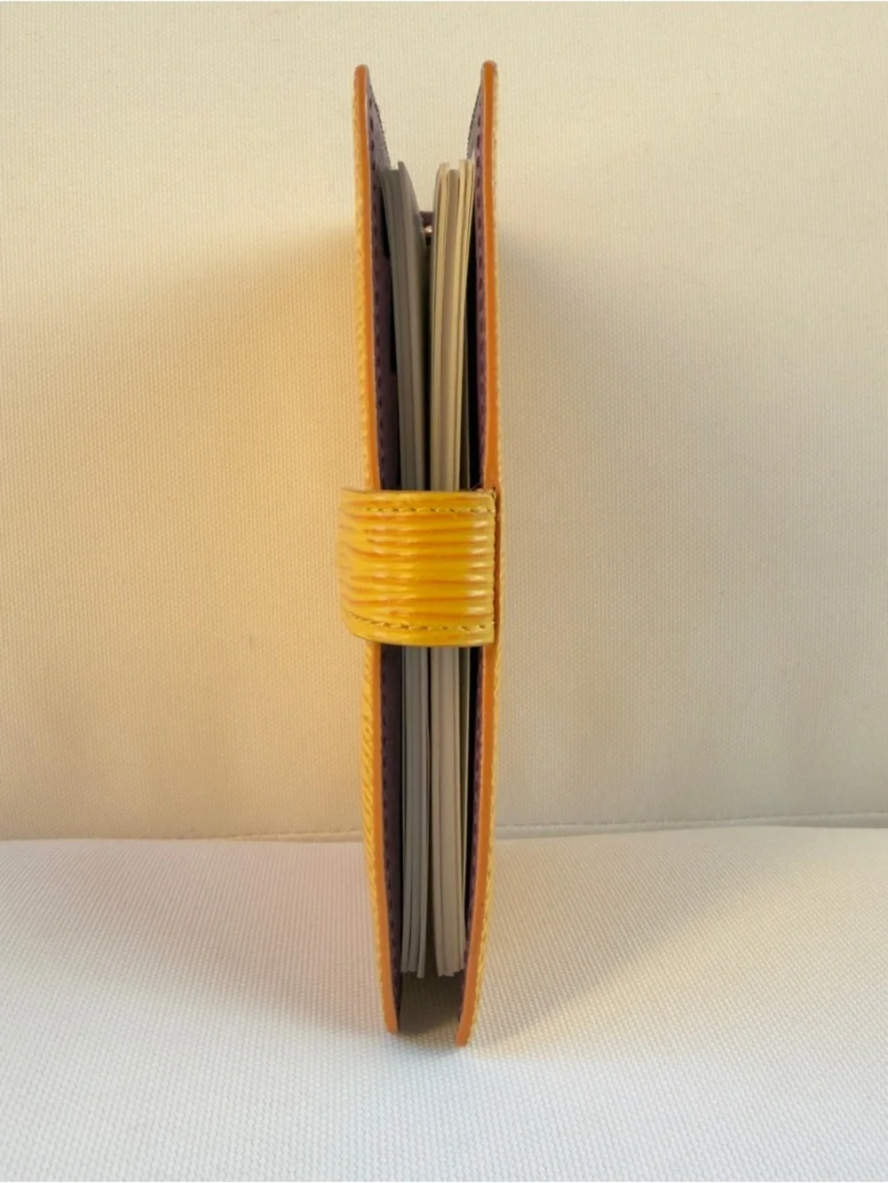 Louis Vuitton Vintage Epi Agenda PM Yellow Toledo Gold Planner Leather Cover